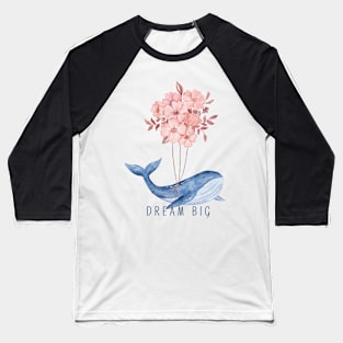 Whales flying (dream big) Baseball T-Shirt